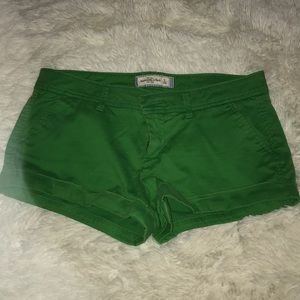 Green Abercrombie and Fitch shorts